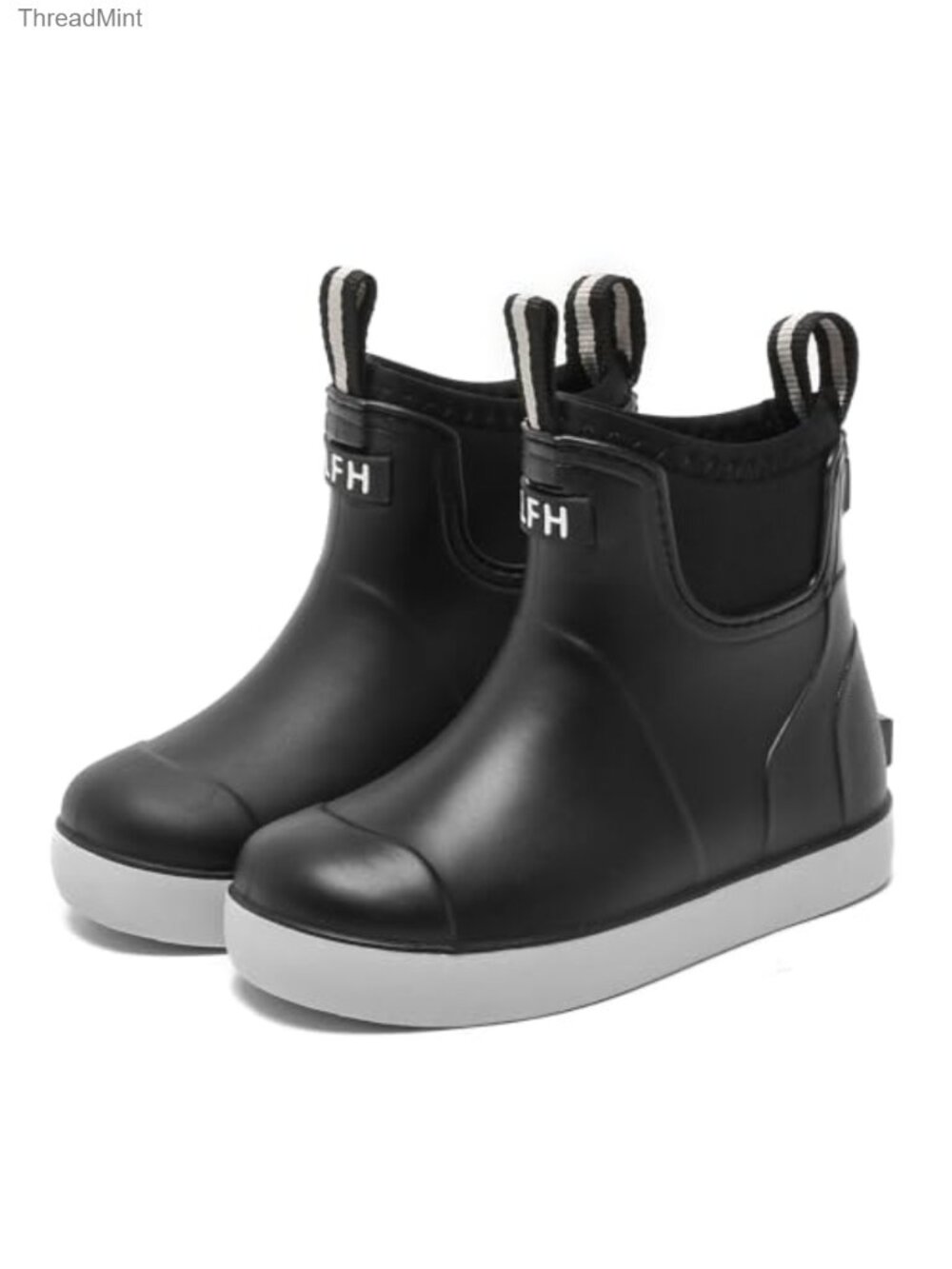 Kids Waterproof Rain Boots Non-Slip Rubber Deck Shoes Easy-On Unisex Child